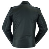 DS712TALL Men's Classic Plain Side Police Style M/C Jacket - TALL