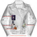 DS831 Women's Classic Side Lace Police Style M/C Jacket