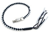 GBW204 Leather Biker Whip-White/Black