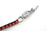 GBW202 Leather Biker Whip-Orange/Black