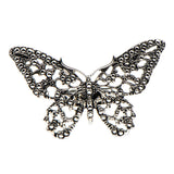 Stainless Steel Oxidized Butterfly Ring