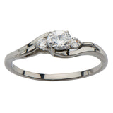 Stainless Steel Multi CZ Ring