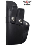 Black Leather Gun Holster With Two Leather Straps