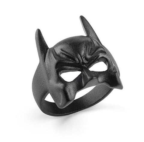 Black Stainless Steel Batman Mask Ring