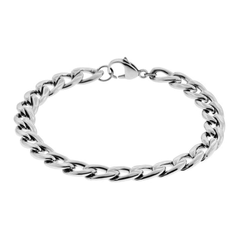 Stainless Steel Curb Link Chain Bracelet