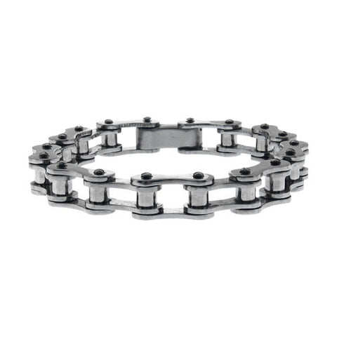 Stainless Steel Thin Motorcycle Chain Bracelet