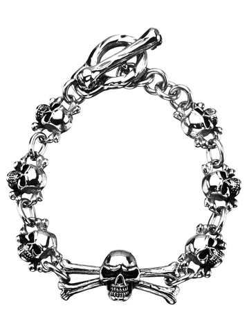 Women's Skull & Crossbones Toggle Bracelet