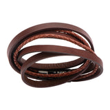 Light Brown Wrapped w/ Dark Leather Bracelet