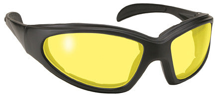 Chopper Padded Motorcycle Glasses Yellow Lens