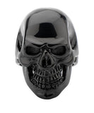 Stainless Steel IP Black Skull All Teeth Out Ring