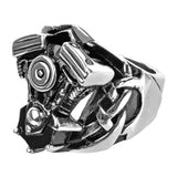 Stainless Steel Black Oxidized V-Twin Ring