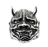 Stainless Steel Black Oxidized Hanya Mask Ring