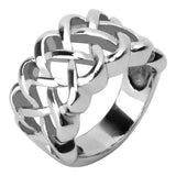 Stainless Steel Half Braided Ring