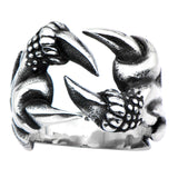 Stainless Steel Black Oxidized Crow Feet Ring