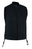DM986 Women's Advance Side Laces Black Construction Denim Vest