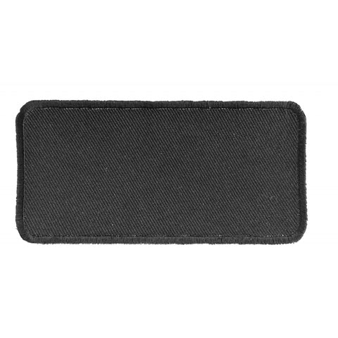 P4035 Black 4 Inch Rectangular Blank Patch