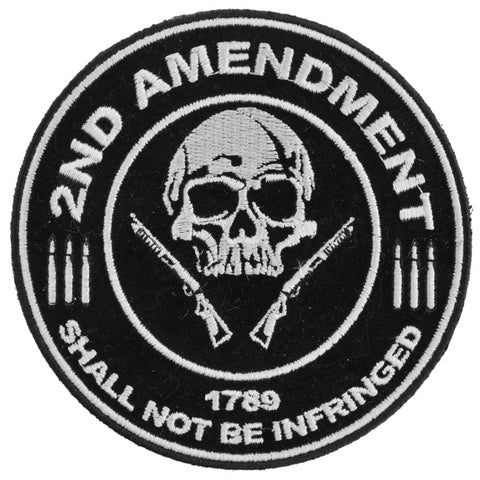 P3565 2nd Amendment Shall Not Be Infringed Skull 1789 Small Patch