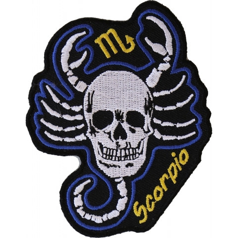 P5471 Scorpio Skull Zodiac Sign Patch