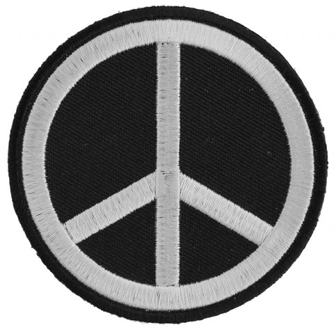 P3488 Black White Peace Sign Patch