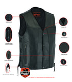 DS105 Men's Single Back Panel Concealed Carry Vest