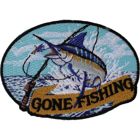 P4513 Marlin Gone Fishing Small Patch