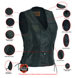 DS205 Women's Single Back Panel Concealed Carry Vest