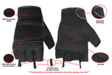 DS10 Synthetic Leather/ Mesh Fingerless Glove