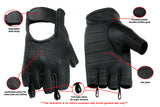 DS14 Perforated Fingerless Glove