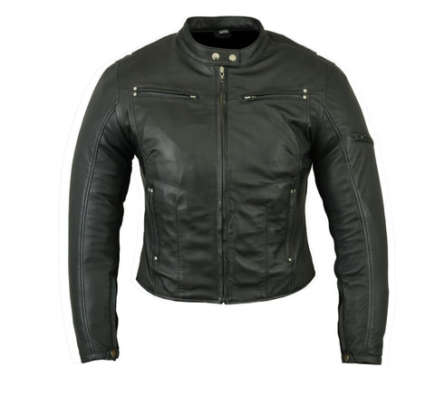 DS842 Women's Lightweight Drum Dyed Naked Lambskin Jacket