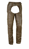 DS478R Unisex Double Deep Pocket Thermal Lined Chaps (Brown)