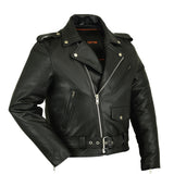DS730 Men's Classic Plain Side Police Style M/C Jacket