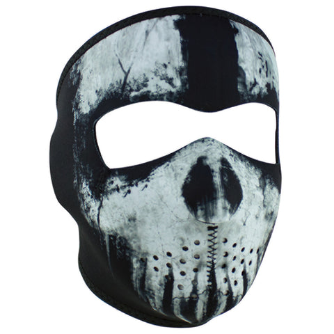 WNFM409 ZAN&reg; Full Mask- Neoprene- Skull Ghost