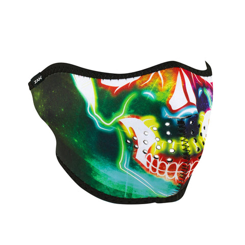 WNFM098H ZAN&reg; Half Mask- Neoprene- Neon Skull