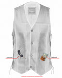 RC142 Men's Single Back Panel Concealed Carry Vest (Buffalo Nickel He