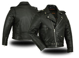 DS730 Men's Classic Plain Side Police Style M/C Jacket