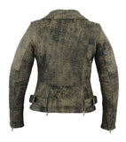 DS836 Women&#039;s Updated Stylish Antique Brown M/C Jacket