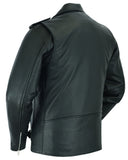 DS712TALL Men's Classic Plain Side Police Style M/C Jacket - TALL