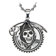Pendentif Biker Gothique SONS OF ANARCHY En Acier – Look Rebelle Sous Blister