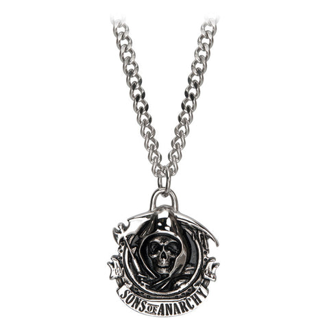 Sons of Anarchy Stainless Steel Grim Reaper Pendant with Chain