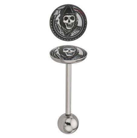 Sons Of Anarchy Gunsickle Grim Reaper Barbell Tongue Ring