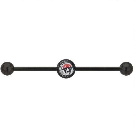 Sons Of Anarchy "A" SAMCRO Anodized Titanium Industrial Barbell