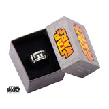 Stainless Steel Star Wars Logo Spinner Ring